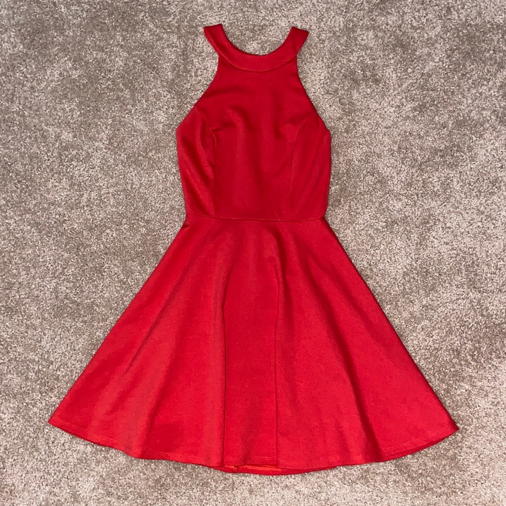 Lulus | Red/Orange Skater Dress
